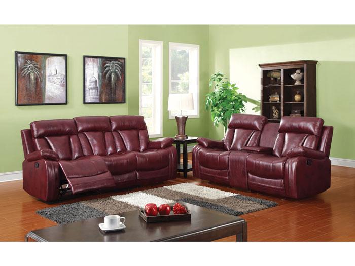 Scarlet Bonded Leather Reclining Sofa & Love Seat Package,GFI