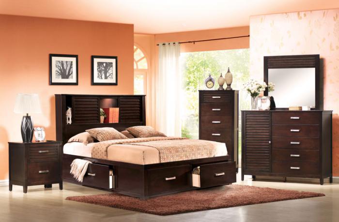 Dalton Espresso 5 PC. Queen Storage Bed,ELEM