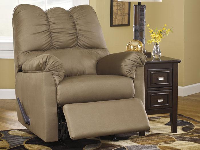 Darcy Mocha Microfiber Rocker Recliner,ASH