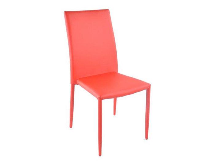 Red Faux Leather Side Chair,GFI