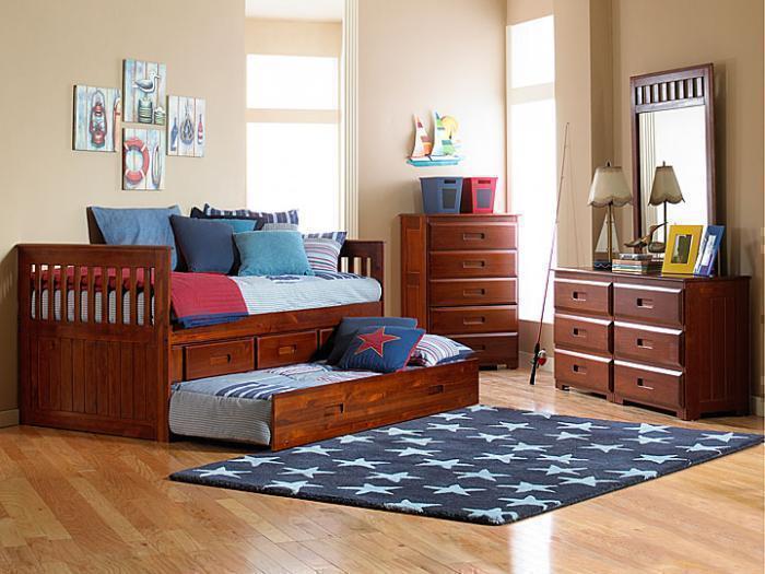 Forrester Cherry Twin Trundle Bed Unit,DWF