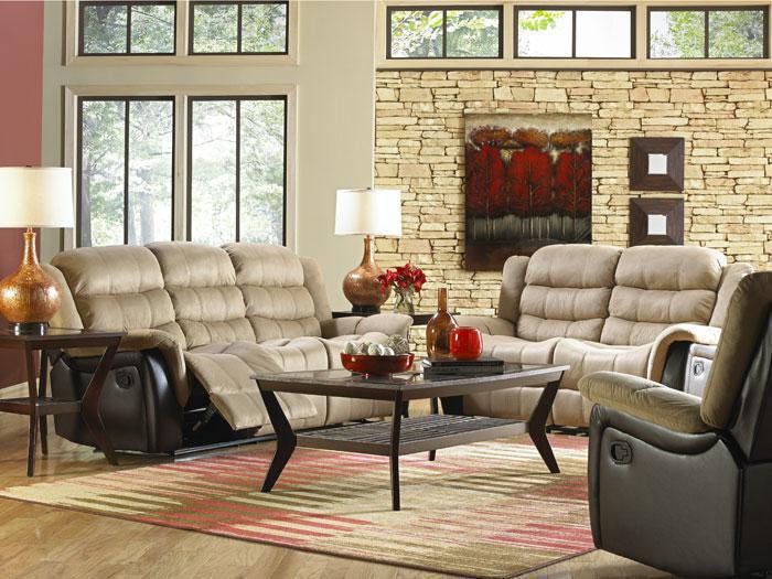 Kent Two-Tone Reclining Sofa & Love Seat Package,AMAL