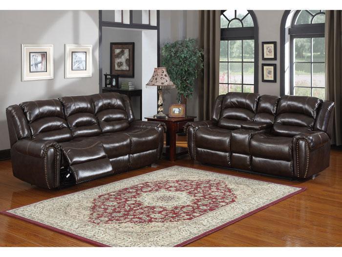 Badcock reclining loveseat on sale with console