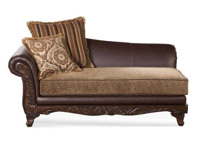 Luciano Wood Trim Chaise,HUGH