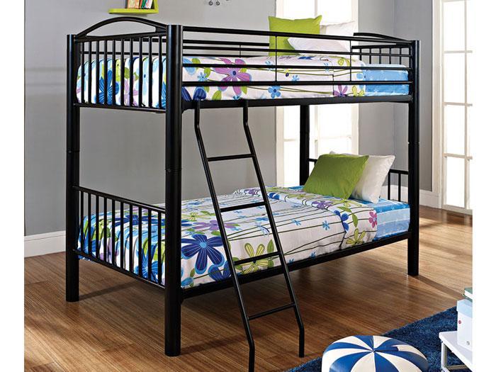 Avery Twin/Twin Metal Bunk Bed - Black,POWELL