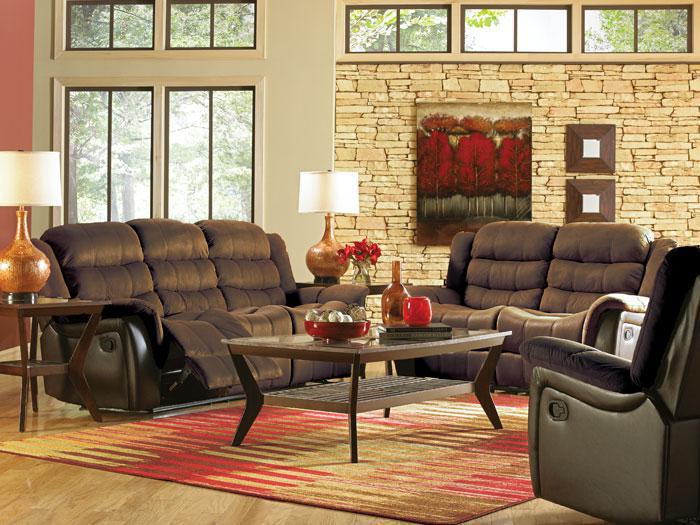 Kent Two-Tone Reclining Sofa & Love Seat Package,AMAL