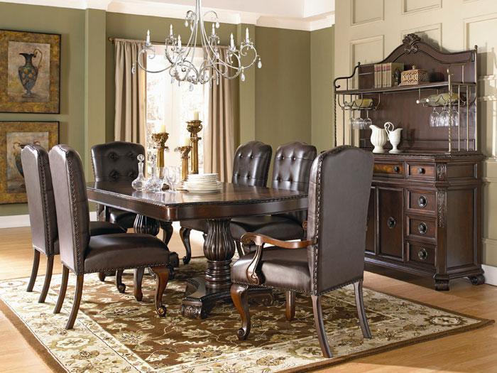 Sophia Traditional Cherry 7 PC. Double Pedestal Table Dining Group,LFE