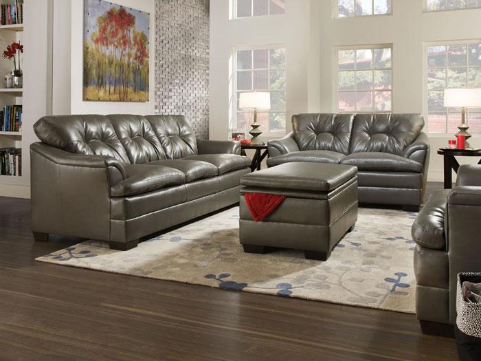 Apollo Charcoal Polyurethane Love Seat,SIMM