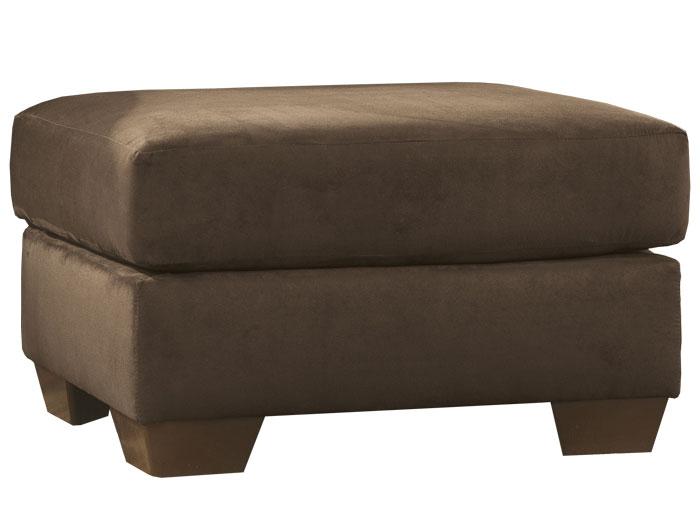 Darcy Cafe Microfiber Ottoman,ASH