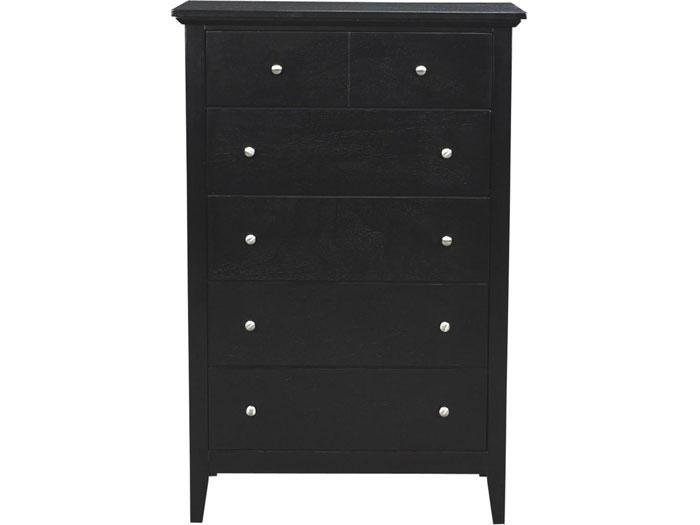 Metalindo Black 5 Drawer Chest,LIFE