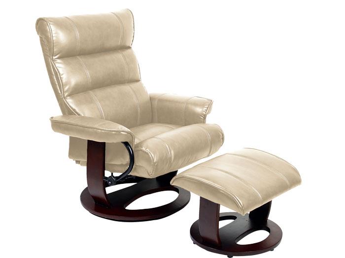 Deluxe Recliner with Ottoman - Beige,MDS