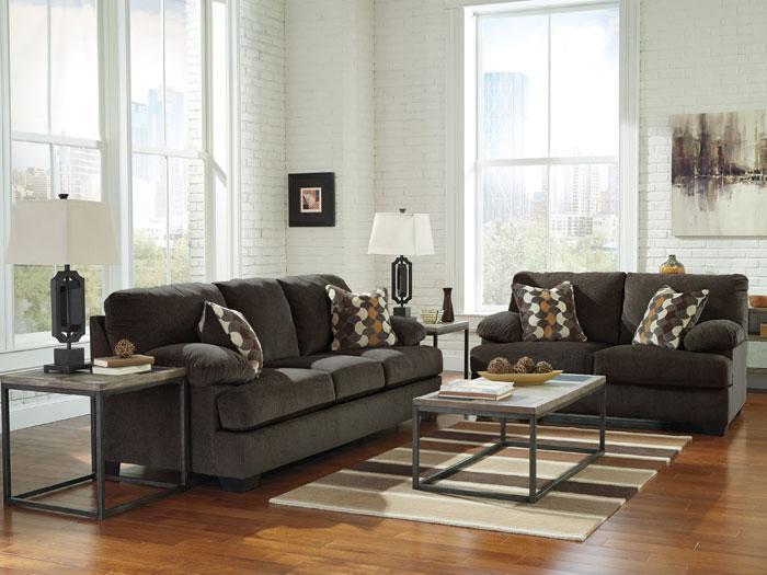 Kenzel Chenille Sofa & Love Seat - Charcoal,ASH