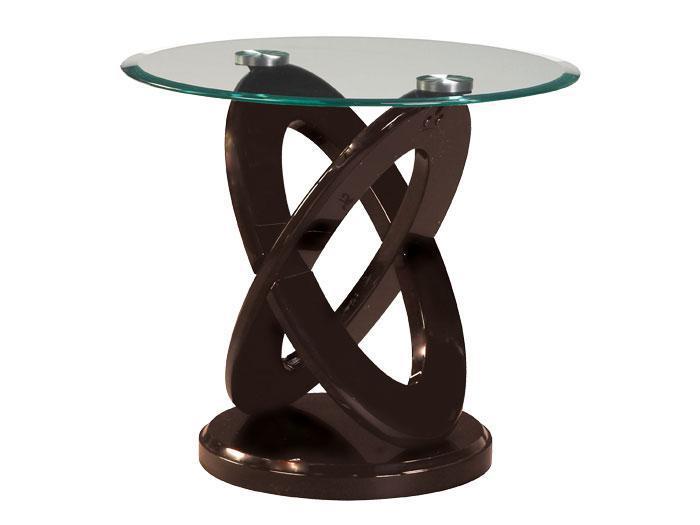 Earth End Table - Espresso,RUST