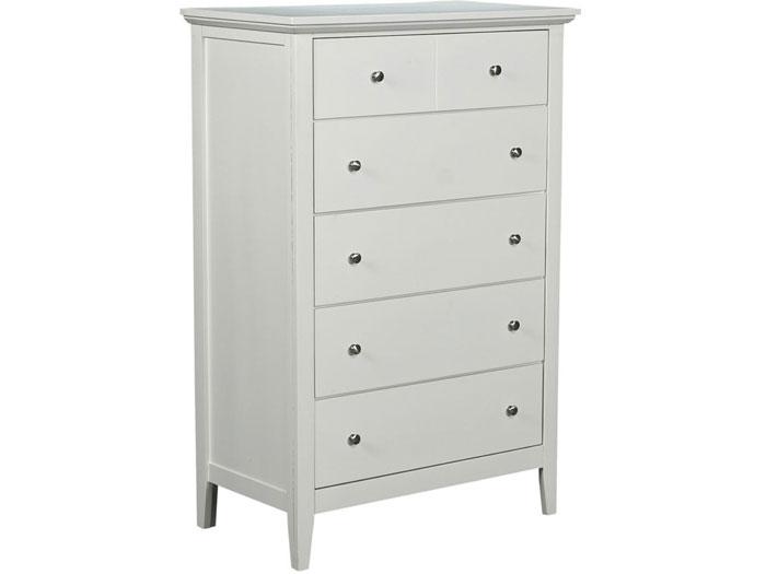 Metalindo White 5 Drawer Chest,LIFE