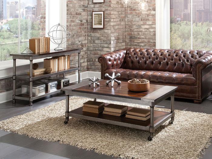 Hudson Wood/Metal Sofa Table,STAN