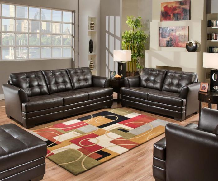 Manhattan Bonded Leather Queen Sofa Sleeper - Espresso,SIMM