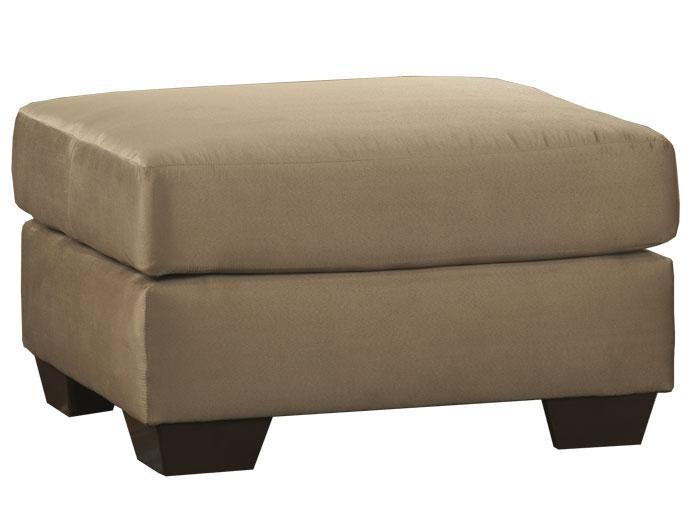 Darcy Mocha Microfiber Ottoman,ASH