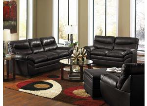 Soho Onyx Bonded Leather Love Seat,SIMM