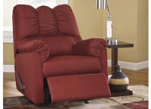 Darcy Red Microfiber Rocker Recliner,ASH