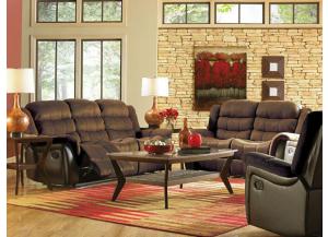 Kent Chocolate Two-Tone Dual Reclining Love Seat,AMAL