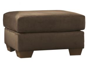 Darcy Cafe Microfiber Ottoman,ASH