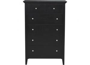 Metalindo Black 5 Drawer Chest,LIFE