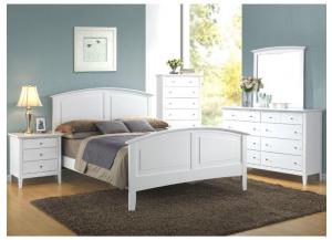 Metalindo White 5 PC. King Bedroom Set,LIFE