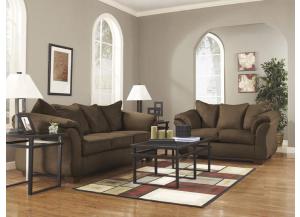 Darcy Cafe Microfiber Sofa & Love Seat Package,ASH