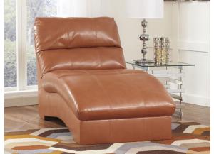 Paulie Bonded Leather Chaise - Orange,ASH