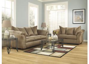 Darcy Mocha Microfiber Sofa & Love Seat Package,ASH