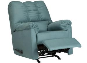 Darcy Aqua Microfiber Rocker Recliner,ASH