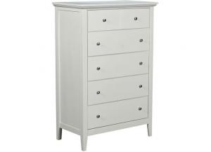 Metalindo White 5 Drawer Chest,LIFE