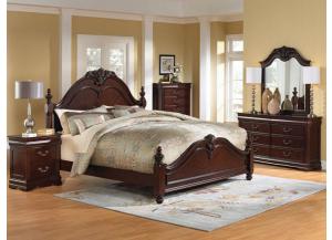 Marisol Cherry 5 PC. King Bedroom Set,STAN