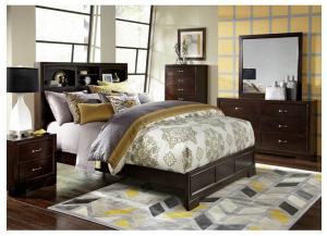 Liam Queen Bed with Bookcase Headboard,LIFE