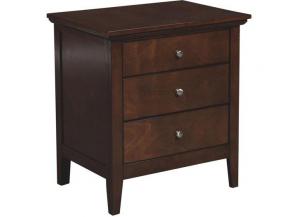 Metalindo Merlot 3 Drawer Nightstand,LIFE