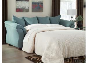 Darcy Aqua Microfiber Full Sofa Sleeper,ASH