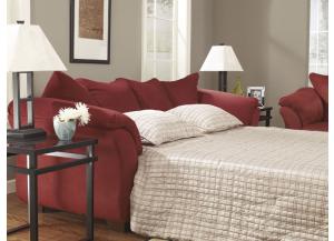 Darcy Red Microfiber Full Sleeper Sofa,ASH