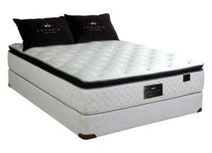 Luxuria Jumbo Pillow Top King Mattress & Box Spring,SHER